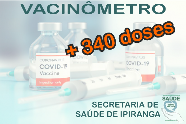 Secretaria Municipal de Saúde,  recebeu 340 doses da vacina contra COVID-19, do laboratório Butantan.