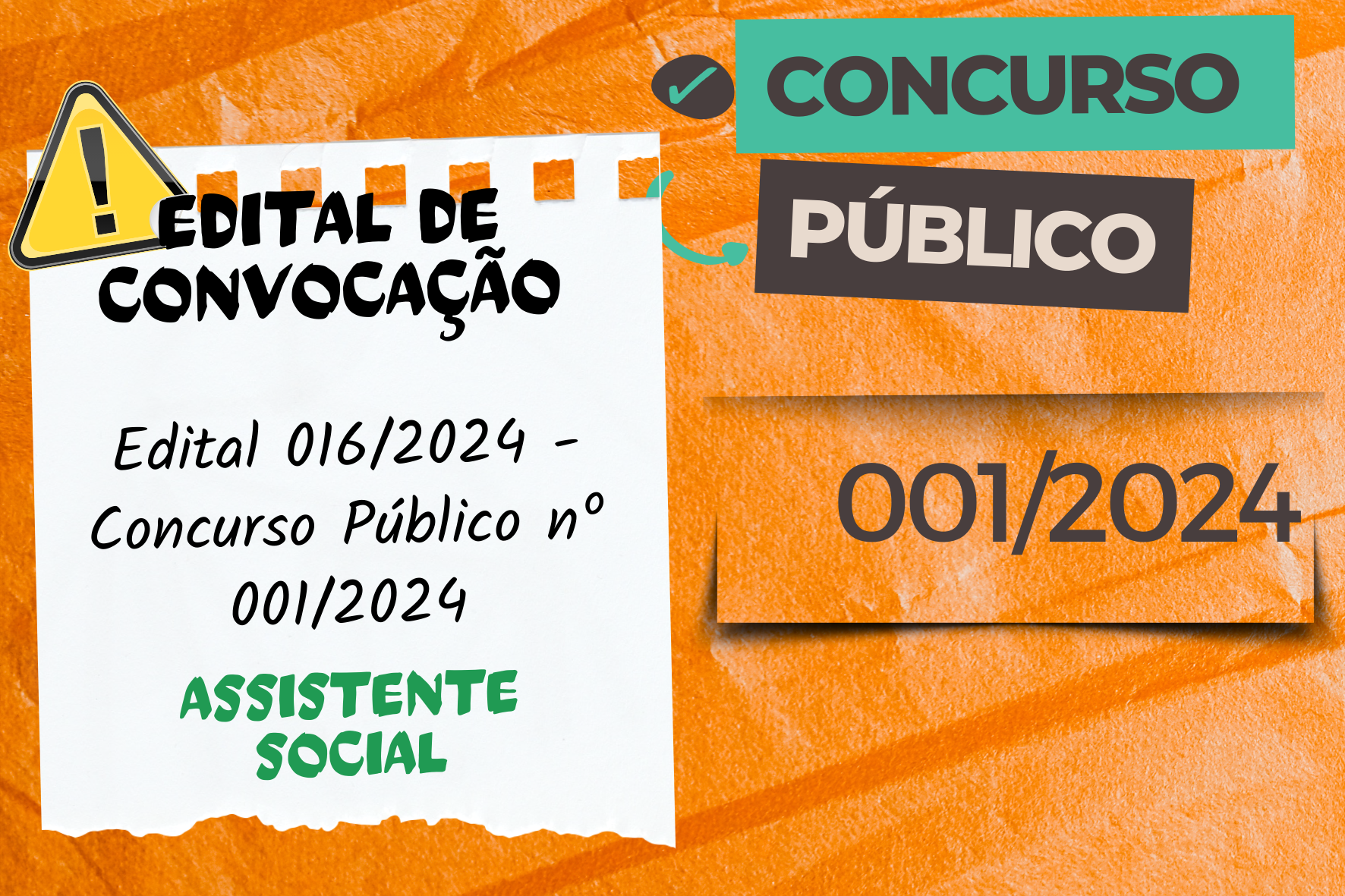 EDITAL DE CONVOCAÇÃO Nº 016/2024 CONCURSO PÚBLICO Nº 01/2024